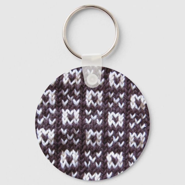 Artisanware Knit Kisses and Hugs Keychain (Front)