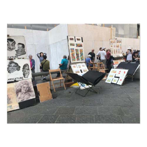 Artissts near the Duomo in Florence Italy Photo Print