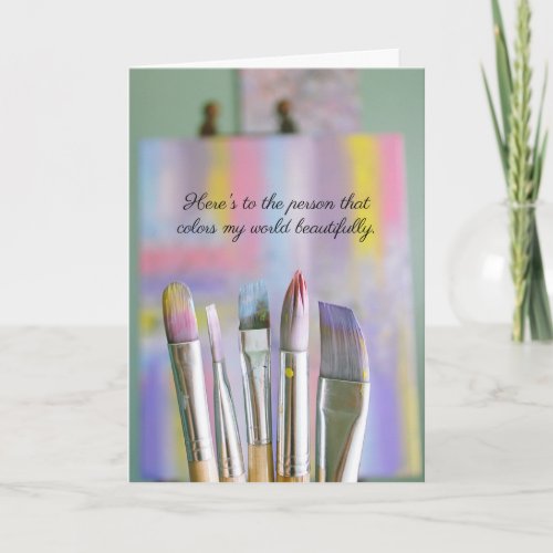 Artist Acrylics Oils Painter Art Lover Birthday  Card