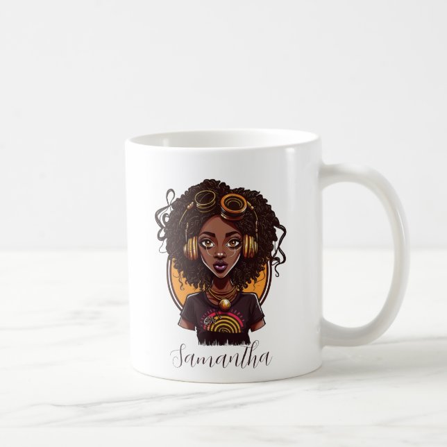 Artist Afro Woman Coffee Mug (Right)