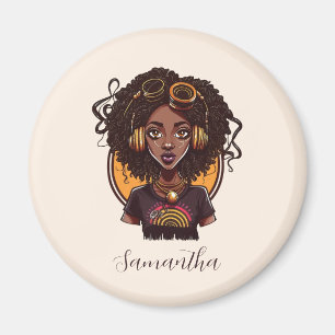 Artist Afro Woman Magnet