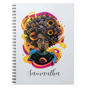 Artist Afro Woman Notebook