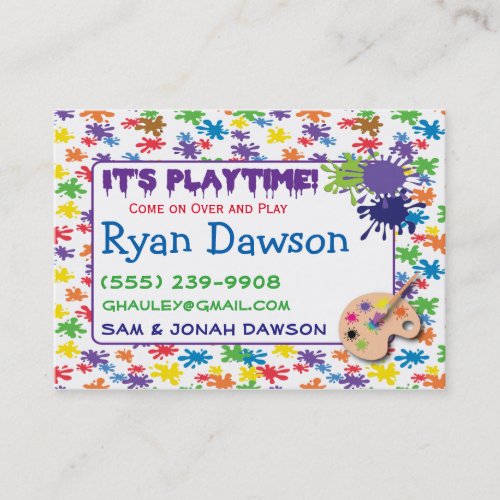 Artist and Painter Playdate Card