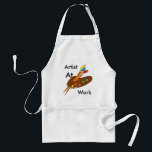 Artist at work adult apron<br><div class="desc">An apron of a keen artist.</div>