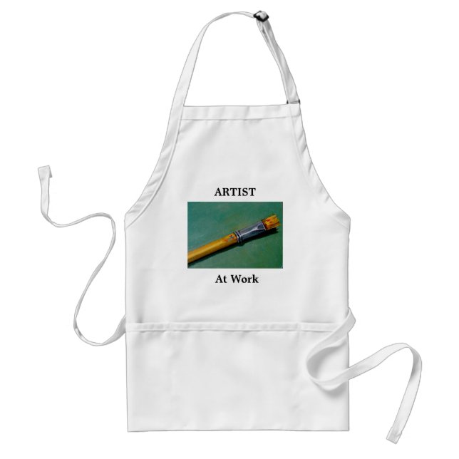ARTIST AT WORK: APRON: PAINTBRUSH ADULT APRON (Front)
