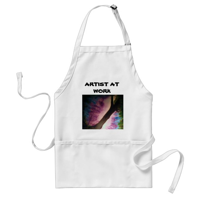 ARTIST AT WORK  art smock Adult Apron (Front)