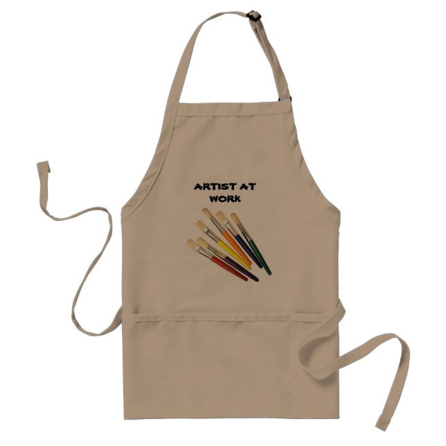 ARTIST AT WORK  art smock Adult Apron (Front)