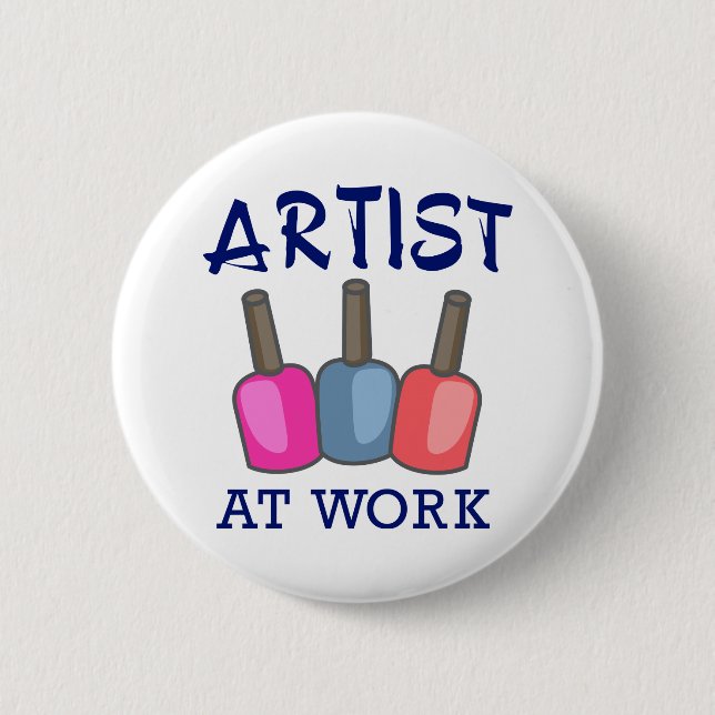 Artist at Work Button (Front)