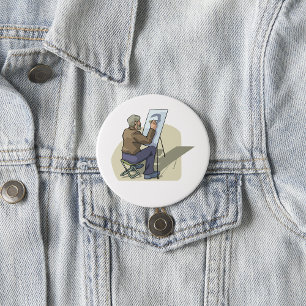 Artist At Work Button