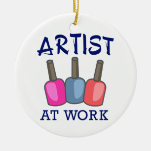 Artist at Work Ceramic Ornament