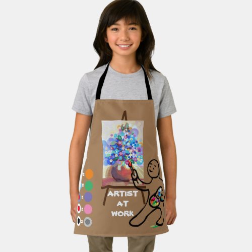 Artist at work clothes protection apron