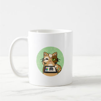 Artist at work - cute cat design coffee mug