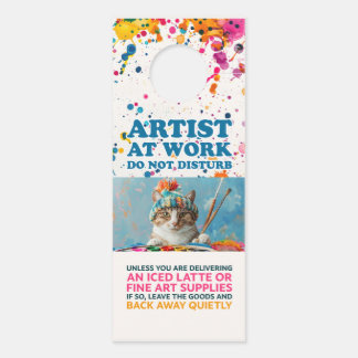 Artist at work DO NOT DISTURB (double-sided) Door Hanger