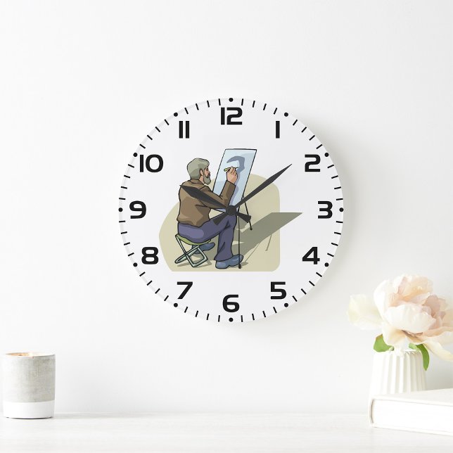 Artist At Work Large Clock (Creator Uploaded)