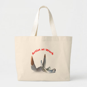 Artist at Work Large Tote Bag
