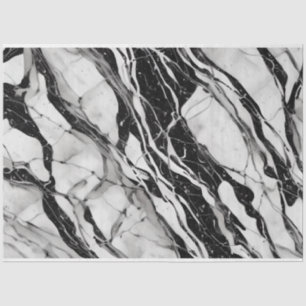 Artist Black White Large Abstract Marble 1a Tissue Paper