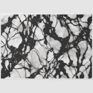Artist Black White Large Abstract Marble 1g Tissue Paper