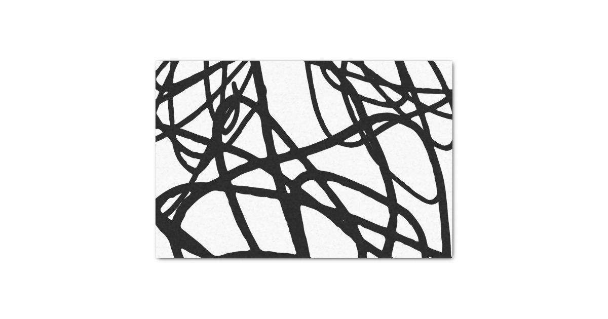 Artist Black White Large Scribble Pattern Texture Tissue Paper | Zazzle