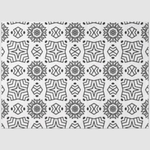 Artist Black White Large Sunflower Geometric Shape Tissue Paper