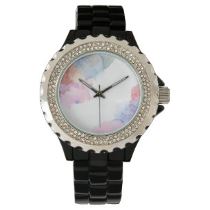 Artist Blue and Pink Watercolor Watch