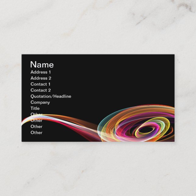 Artist Business Card (Front)
