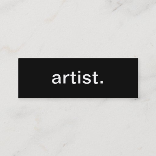 Customizable Artist Business Card