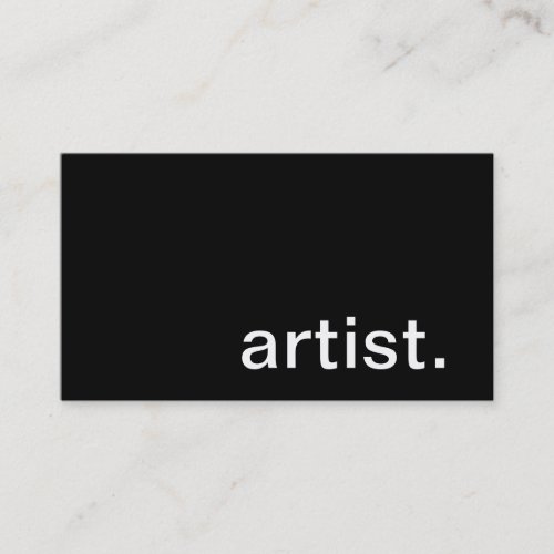 Artist Business Card