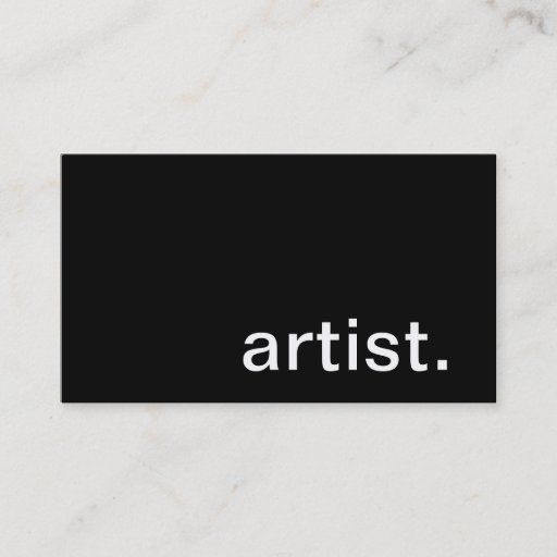 Customizable Artist Business Card