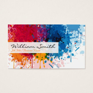 Paint Splatter Business Cards & Templates | Zazzle