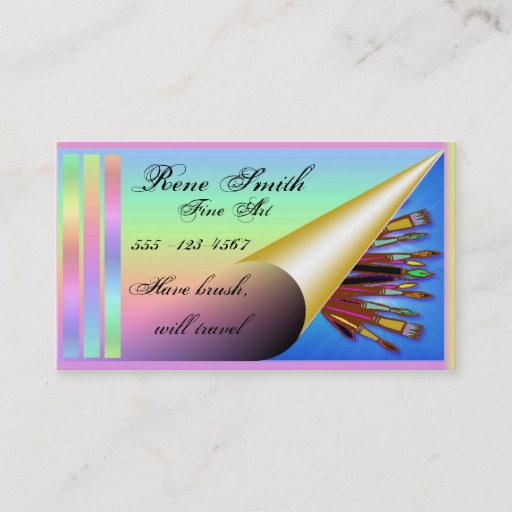 Customizable Artist Business Card template