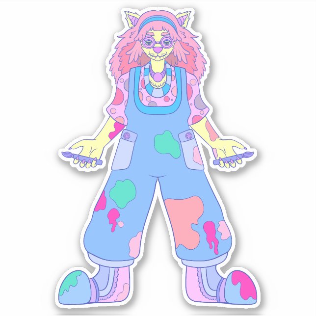 Artist Cat Sticker (Front)