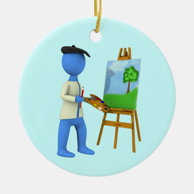 Artist Ceramic Ornament (Front)