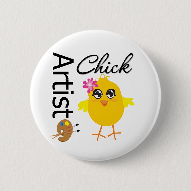 Artist Chick Pinback Button (Front)