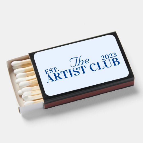 Artist club themed party  matchboxes