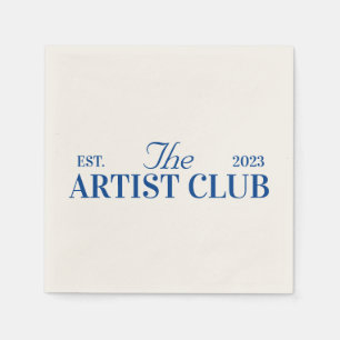 Artist club themed party napkins