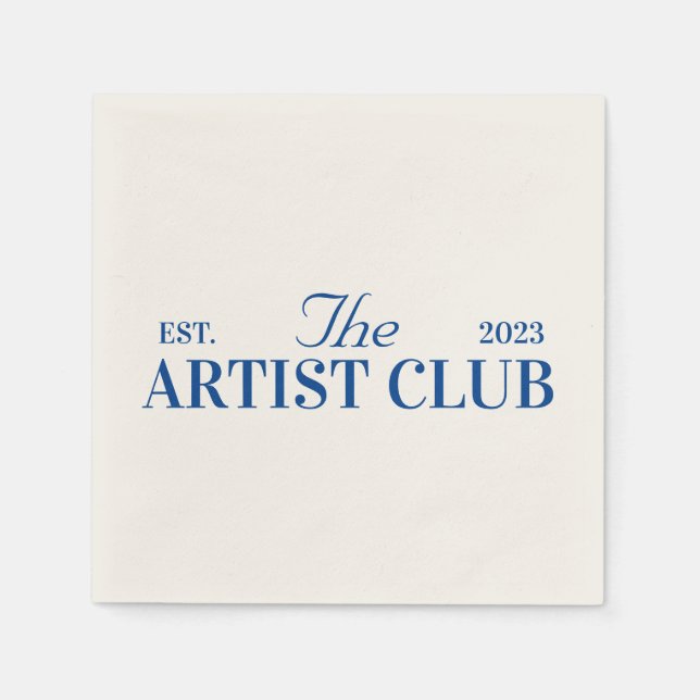 Artist club themed party  napkins (Front)