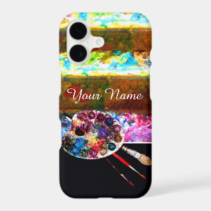 ARTIST COLOR PALETTE AND BRUSHES ,Black iPhone 17 Case
