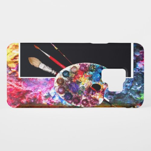ARTIST COLOR PALETTE AND BRUSHES Black Case_Mate Samsung Galaxy S9 Case