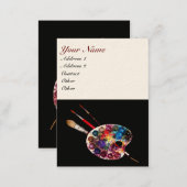 ARTIST COLOR PALETTE / Painter,Fine Art Materials Business Card (Front/Back)