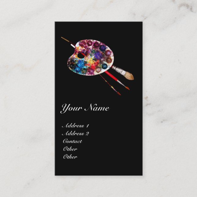 ARTIST COLOR PALETTE / Painter,Fine Art Materials Business Card (Front)