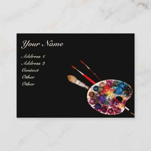 Customizable COLOUR PALETTE/ Painter, Artist,Fine Art Materials Business Card