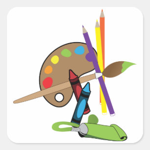 Artist Color Pallet Square Sticker