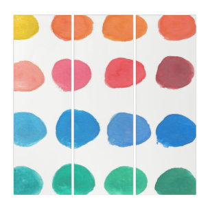 Artist Color Samples Triptych Art