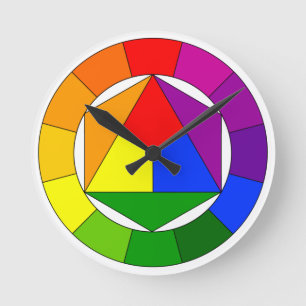 Artist Color Theory Wheel Round Clock