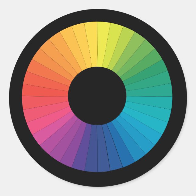 Artist Color Wheel Classic Round Sticker (Front)