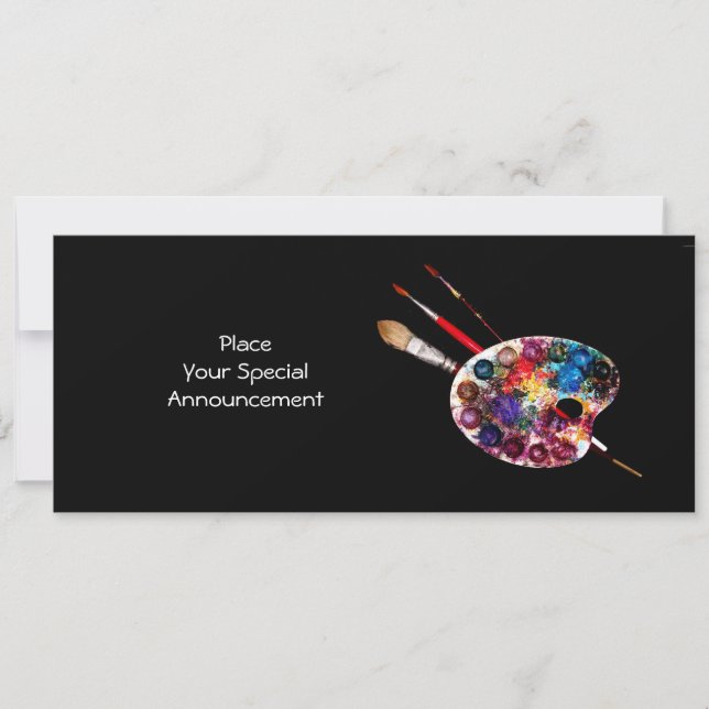 ARTIST COLOUR PALETTE ART SHOW GALLERY EXHIBITION ANNOUNCEMENT (Front)