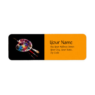 ARTIST COLOUR PALETTE ,black orange Label