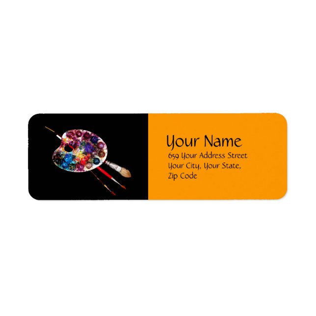 ARTIST COLOUR PALETTE ,black orange Label (Front)