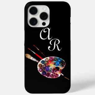 ARTIST COLOUR PALETTE MONOGRAM Black iPhone 15 Pro Max Case