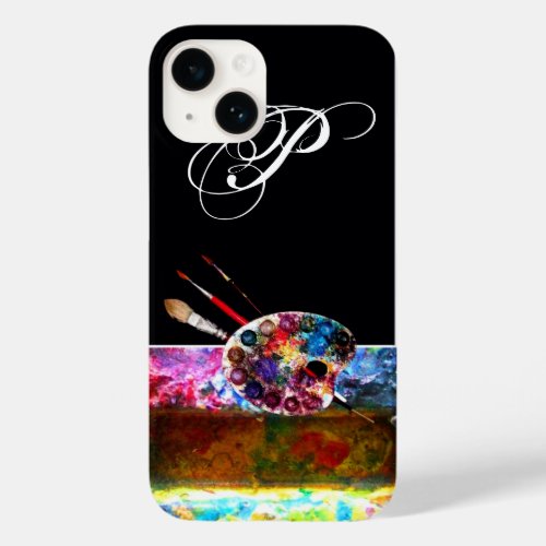 ARTIST COLOUR PALETTE MONOGRAM Black Case_Mate iPhone 14 Case